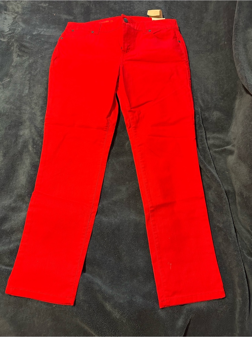 Women's Talbots Red Straight-Leg Jeans
